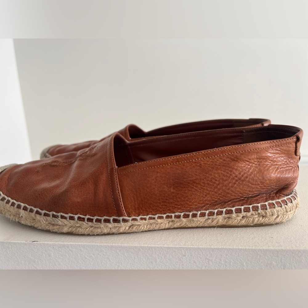 YSL espadrille in brown leather